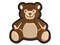 Teddy Bear Stuffed Animal Toy Multi-Color Embroidered Iron-On or Hook & Loop Patch Applique